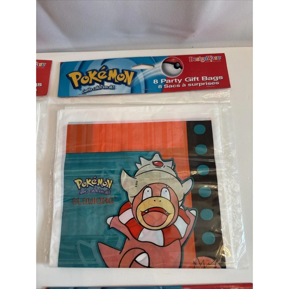 VTG Nintendo Pokemon Party Treat Gift Bags Year 2000 Gift Favors 4 Packs 32 Bags